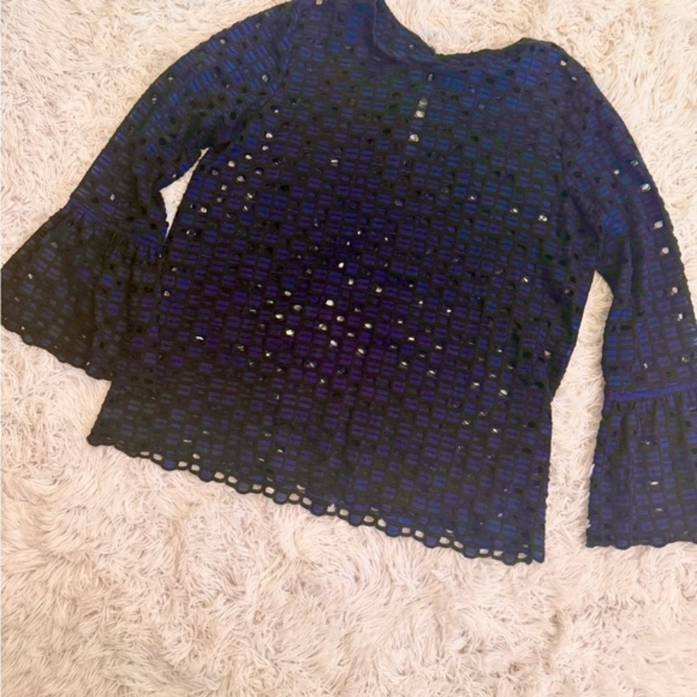 Blue Bell Sleeve Blouse